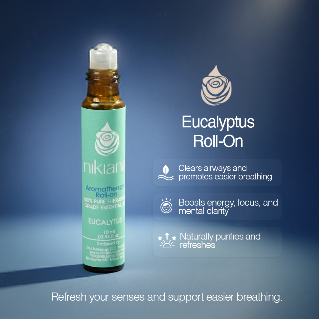 Roll-On Eucalyptus 100% Pure Essential Oil
